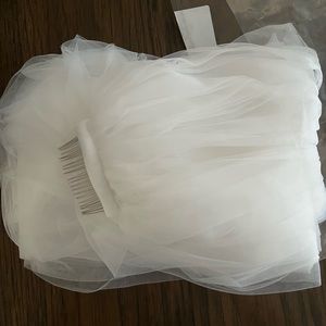 Tulle wedding veil set - cathedral length and short length